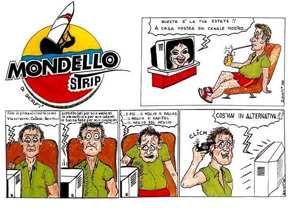 Televisione - Mondello strip - Vignette - Sergio Figuccia
